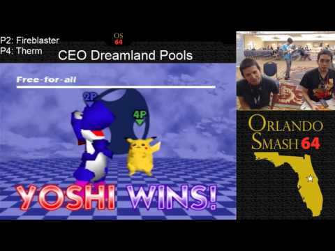 CEO Dreamland Pools   Fireblaster Yoshi vs Therm rat   Smash 64
