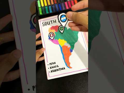 South America Map 🗺️ #map #southamerica #shorts #youtubeshorts