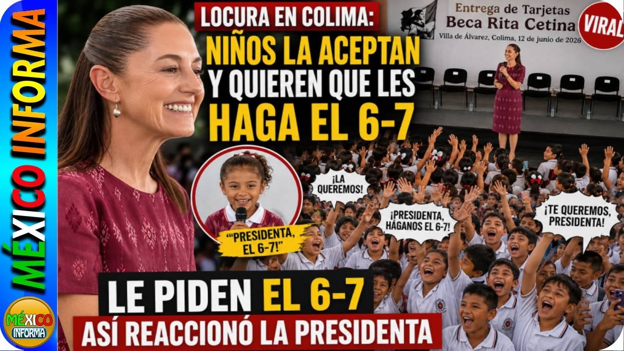 MIRA LO QUE ESTÁ PASANDO EN COLIMA. NIÑOS DE PRIMARIA LE GRITAN DE TODO A LA PRESIDENTA.