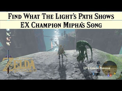 Breath of the Wild | EX Champion Mipha's Song [DLC 2] Walkthrough [Trial 1 The Light Path Shows]