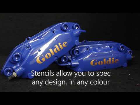 Best Way To Apply Logo's to Brake Calipers. See How Good The Stencils Look!