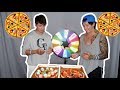 MYSTERY WHEEL OF PIZZA CHALLENGE FT MY TWIN GodlikeTwins