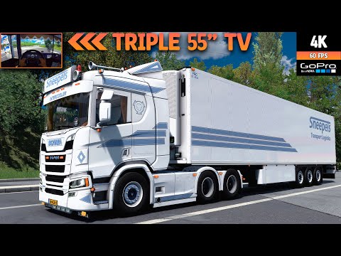 ETS2 4K GOPRO POV | Moza TSW | Scania R500 | Geneva - Turin