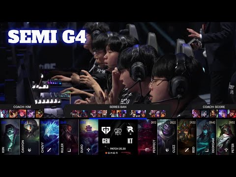 GEN vs KT - Game 4 | Semi Final LoL Worlds 2025 | Gen.G vs KT Rolster G4 full