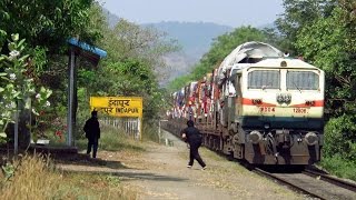 Silly Boy Jumps Up Just In Time - RoRo Train Konkan Railways !!