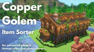 COPPER GOLEM ITEM SORTER - ADVANCED | Minecraft tutorial | JAVA  [1.21+]