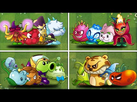 Random 16 Team 04 Plant Max Level Vs Team Zombie - Who Will Win？  - PvZ 2 Chinese