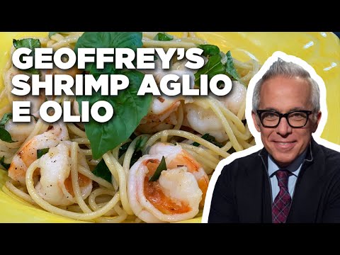 Shrimp and Spaghetti Aglio e Olio with Geoffrey...