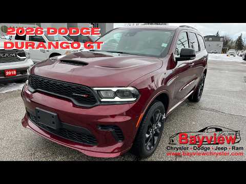 2026 Dodge Durango GT Plus AWD in Red for sale at Bayview Chrysler Dodge Jeep Ram in Sarnia, ON