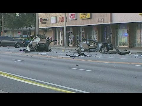 1 dead after car splits in half during crash on Colonial Drive near downtown Orlando