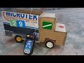 How To Make A Powerful Rc Truck Remote Control Truck Using Cardboard At Home Very Very Easy