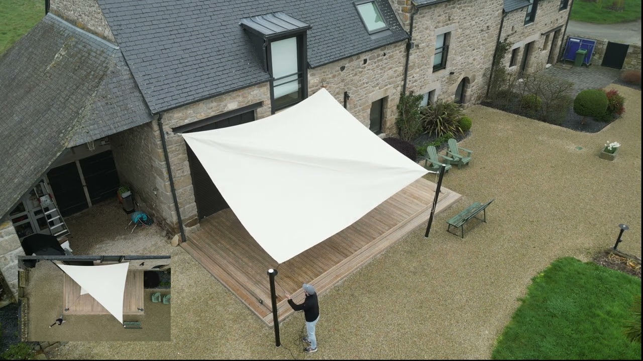 Toile ombrage rectangulaire enroulable thumbnail