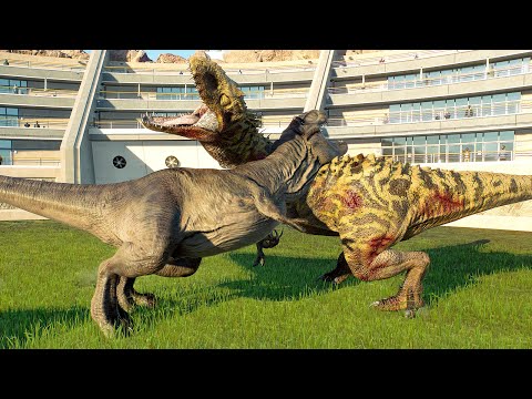 LARGE & MEDIUM CARNIVORE ARENA BATTLE ROYALE BIOSYN SANCTUARY  - Jurassic World Evolution 2