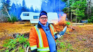 A Day on the Homestead Burning Brush