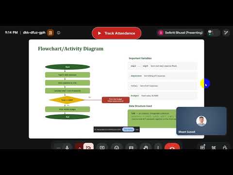 Python Expense Tracker Program For Beginners Student Project Presentation Codeflowchart Output