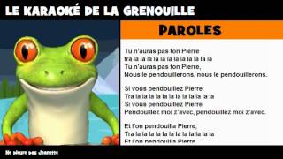 COMPTINE = KARAOKÉ = Ne pleure pas Jeanette