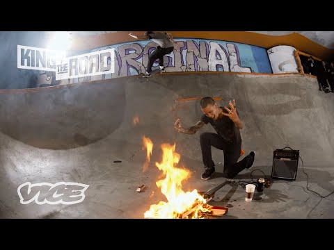 [VICE SPORTS]  A Germ Butt Drop-In…On Fire | KING OF THE ROAD (Episode 3)