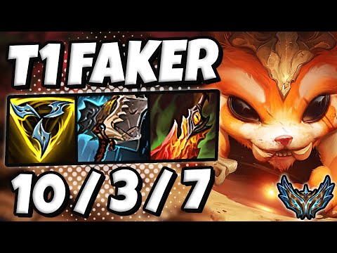 T1 Faker GNAR vs OLAF [ TOP ] Patch 12.11 Korea Challenger ✅
