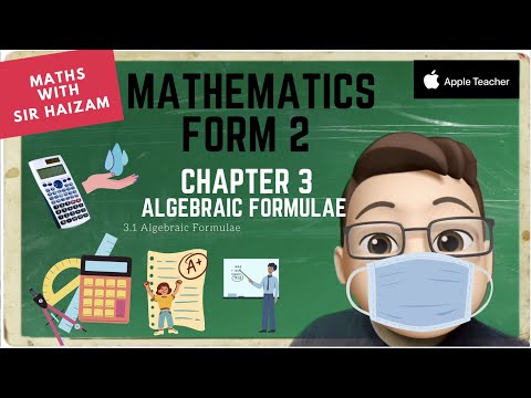 Mathematics Form 2 Chapter 3.1 Algebraic Formulae #mrsmchannel