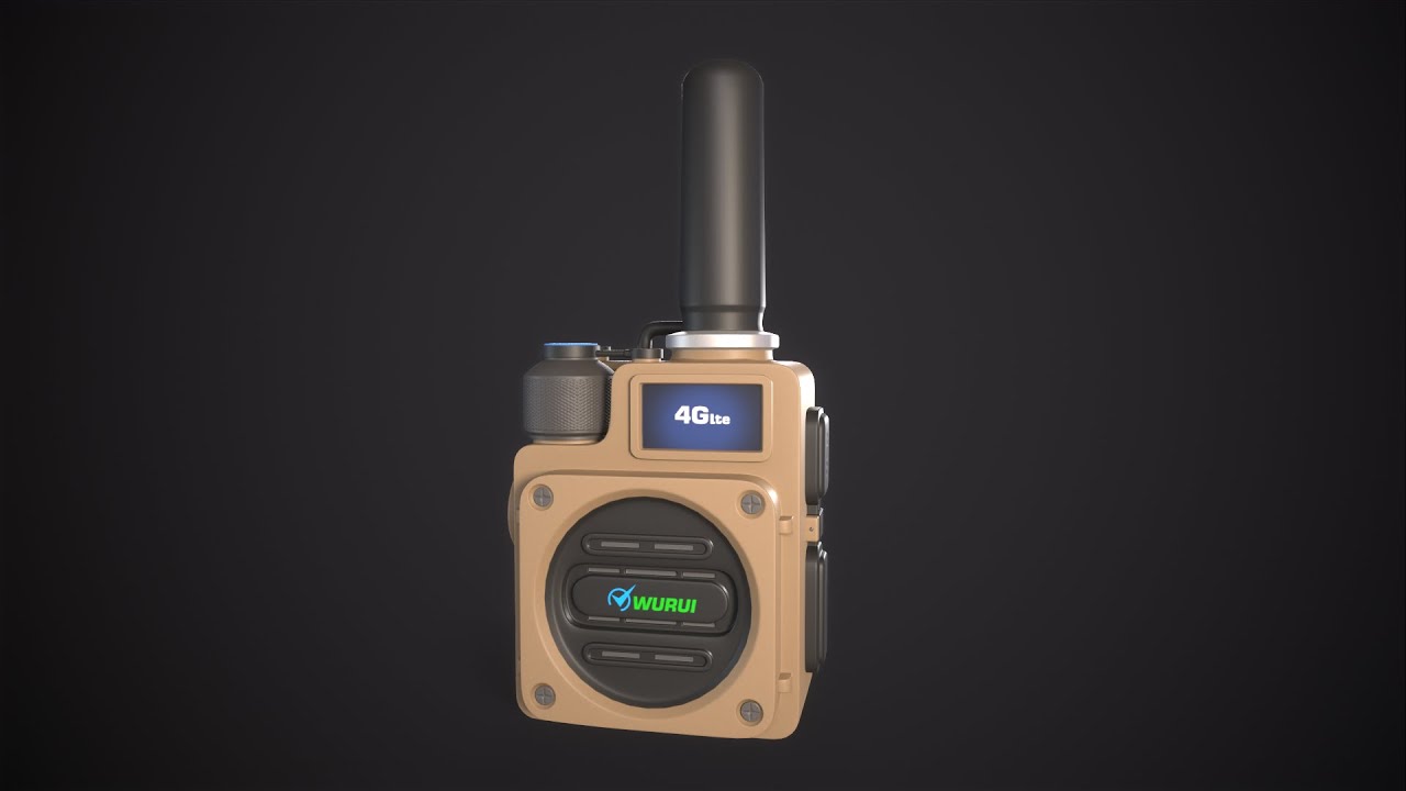 Walkie Talkie PBR Low-poly de alta qualidade Modelo 3D