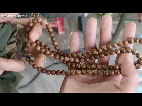 Vòng trầm thiên nhiên 8li 108 hạt cao cấp | Khanh Trầm Hương