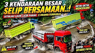 Download lagu DRAMA TERBURUK SITINJAU LAUIK ‼️Dump Truk Selip, Trailer Siba Surya & Truk Box Selip Beruntun mp3