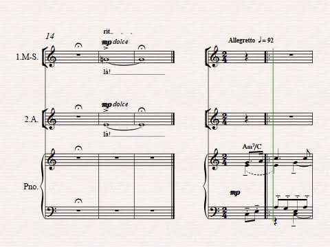 Cantate Aux Voiles du Voyage - Chœur et Piano - Colette Mourey