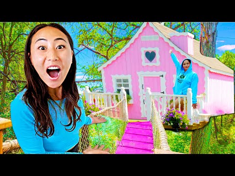 WE BUILT A GIRLS LOUNGE IN A TREE HOUSE!! - YouTube