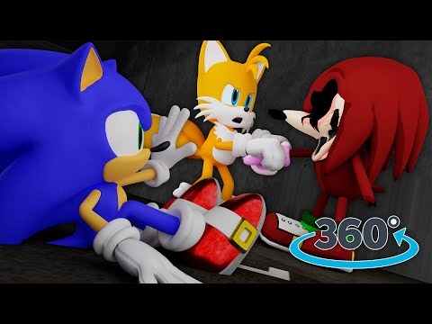 Tails saves Sonic + Knuckles.exe 360° - Sonic And Tails - Good Ending ( FNF VR POV Animation)