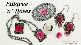 Filigree 'n' Roses Polymer Clay Jewelry Tutorial