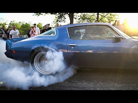 STREET BURNOUTS & CRAZY AMERICAN MUSCLE!! - Vantaa Cruising 7/2024