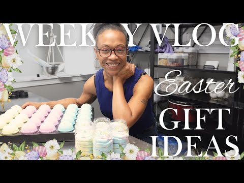 Easter Bath & Body GIFT SETS with Bath Bombs & Whipped Soap #bathbomb #soapmaking #soapcutting
