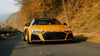 Audi R8 V10 Screaming on autumn roads | B3Tour | 4K