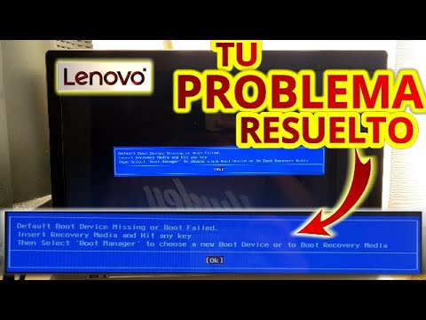 ★en ESPAÑOL 2024★ Como Reparar DEFAULT BOOT DEVICE MISSING OR BOOT FAILED en LENOVO