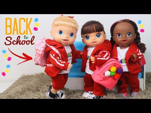 #2 ROUTINE BACK TO CLASSROOMS WITH GIRLS | BABY ALIVE DUDA, IVE AND MALU. - Lilly Doll