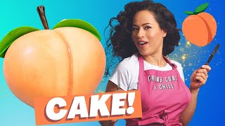 I caked the ULTIMATE PEACH EMOJI Cake! 🍑🎂| How to Cake It With Yolanda Gampp