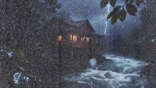 Heavy Rain Sounds for Sleeping | Strong Thunder for Deep Sleep & Anxiety Relief
