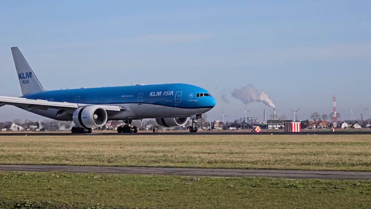 KLM Asia Boeing 777-200ER PH-BQM Landing At Amsterdam Schiphol | HKG → AMS 🇭🇰✈️🇳🇱