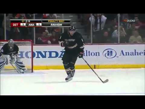 Bobby Ryan Overtime Penalty Shot Goal Against Detroit Red Wings [3/2/2011]