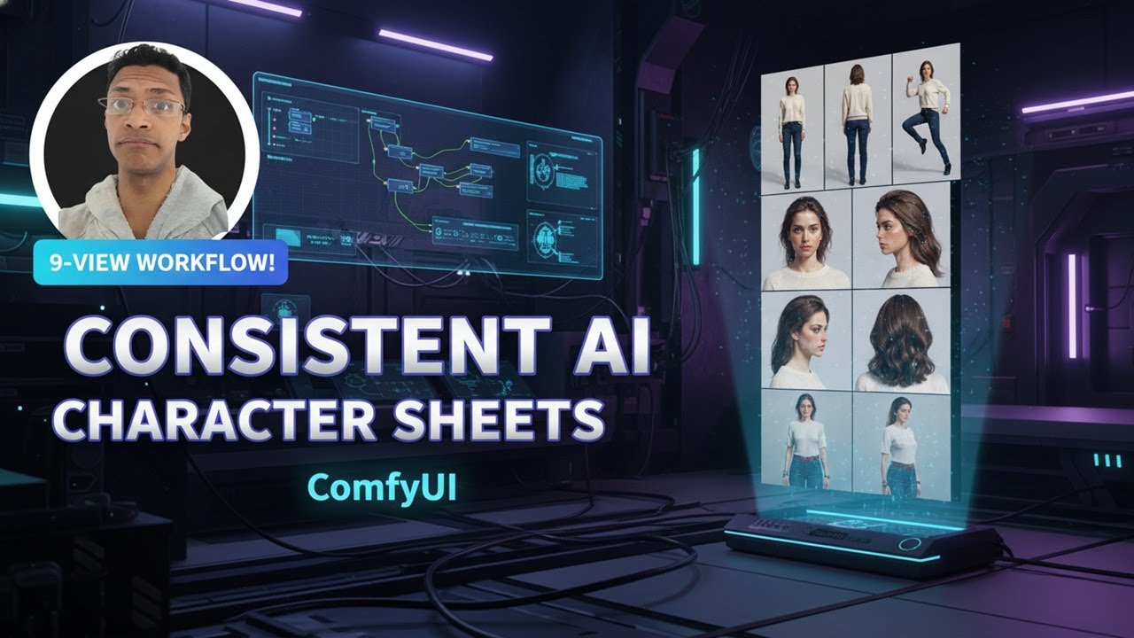 ComfyUI: Consistent AI Character Sheets with Multi-View!