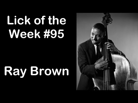Lick of the Week #95 (Ray Brown ii V I Lick)