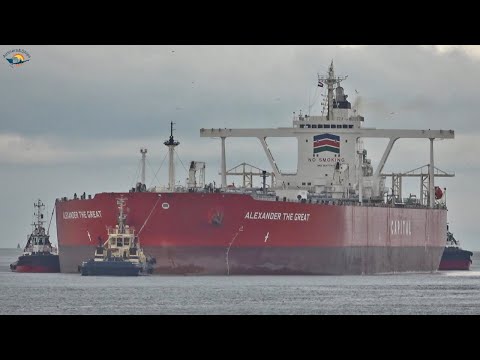 Crude Oil Tanker ALEXANDER THE GREAT arrives at ROTTERDAM PORT - Shipspotting January 2021