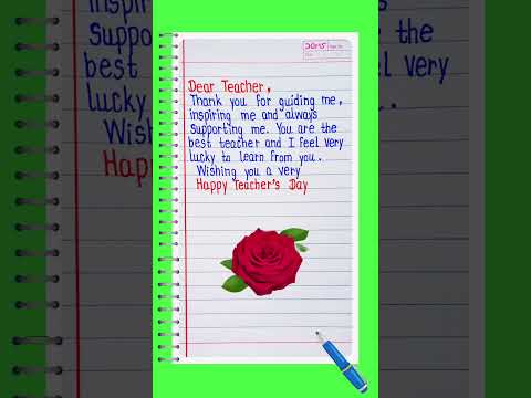 Teachers Day Card  Writing/Teacher Day 2025/Teachers Day Letter In English/Thank you Teacher