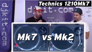 Video thumbnail for Technics SL-1210MK2 vs SL-1210MK7 - Which turntable is the best & what's the difference? #TheRatCave by djkit®