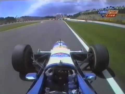 Michael Schumacher takes pole at Imola 1996.