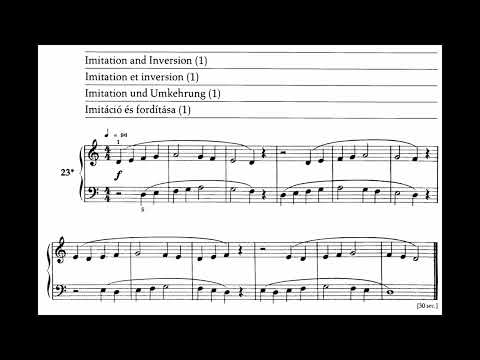 Béla Bartók - Mikrokosmos 23: Imitation and Inversion 1