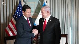 ראש הממשלה נתניהו נפגש עם מזכיר המדינה  רוביו (עדכוני משרד ראש הממשלה) - התמונה מוצגת ישירות מתוך אתר האינטרנט יוטיוב. זכויות היוצרים בתמונה שייכות ליוצרה. קישור קרדיט למקור התוכן נמצא בתוך דף הסרטון