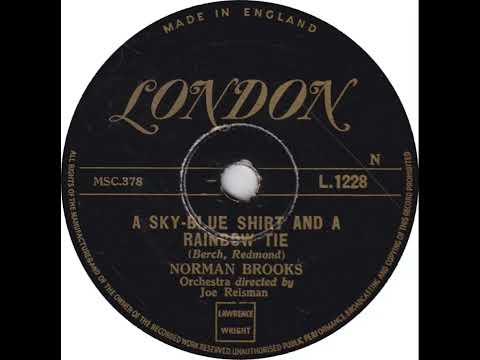 UK New Entry 1954 (70) Norman Brooks - A Sky-Blue Shirt And A Rainbow Tie