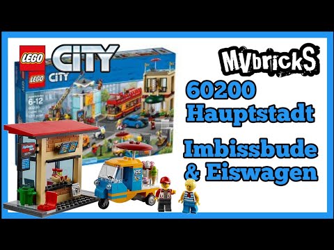 Lego City 60200 Hauptstadt Teil 2 - Imbissbude & Eiswagen / Fastfood kiosk & ice cream tuk tuk