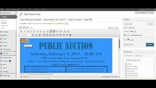 How to enter an Auction Sale Bill and Photos with downloadable PDF in your REBR real estate website